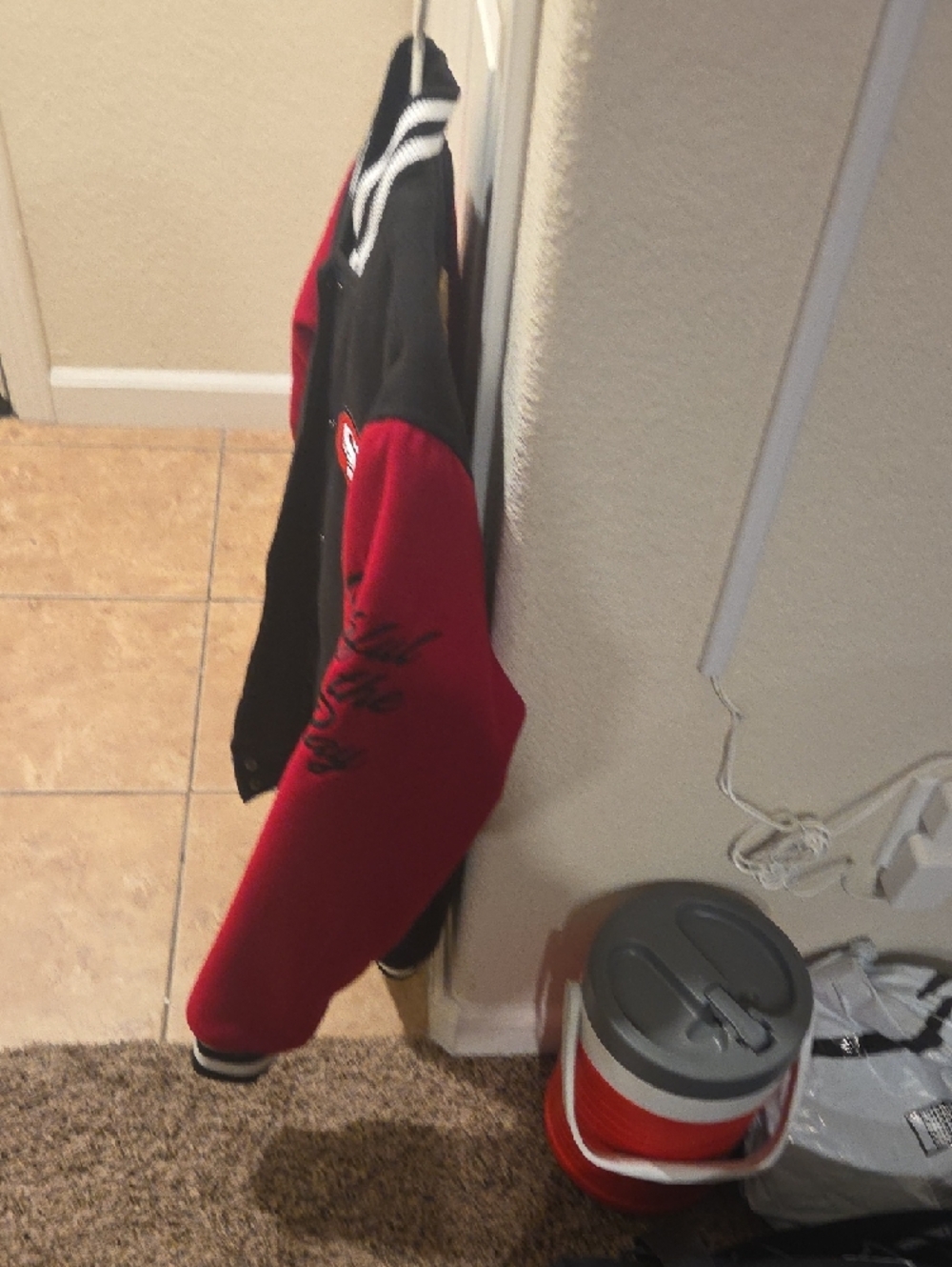 NFL San Francisco 49ers Black and Red Varsity Bomber Jacket - Picture 3 of 6